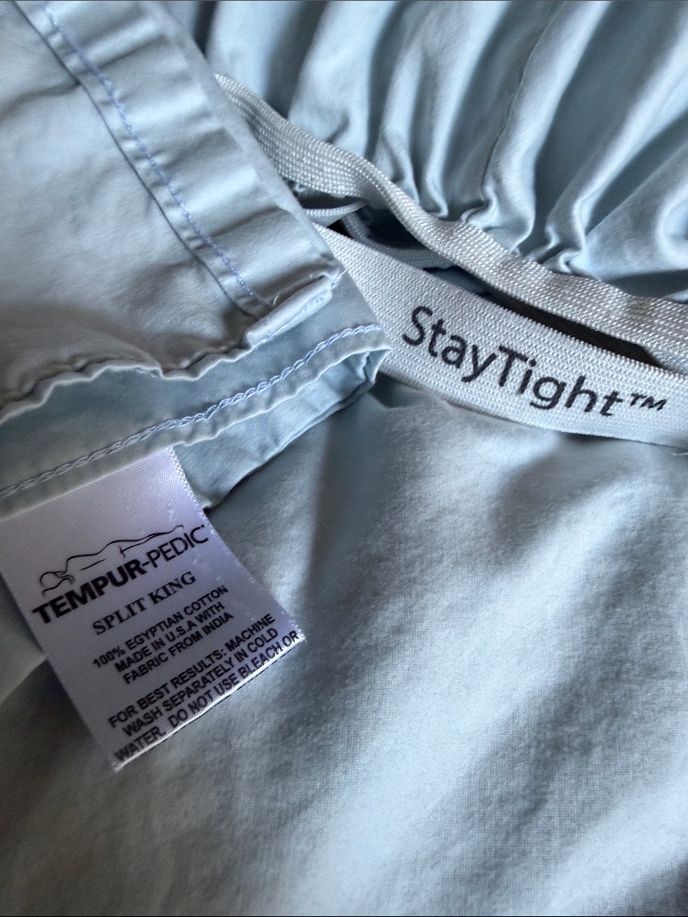 TEMPUR-PEDIC Split King sheet sets with one King pillow case.